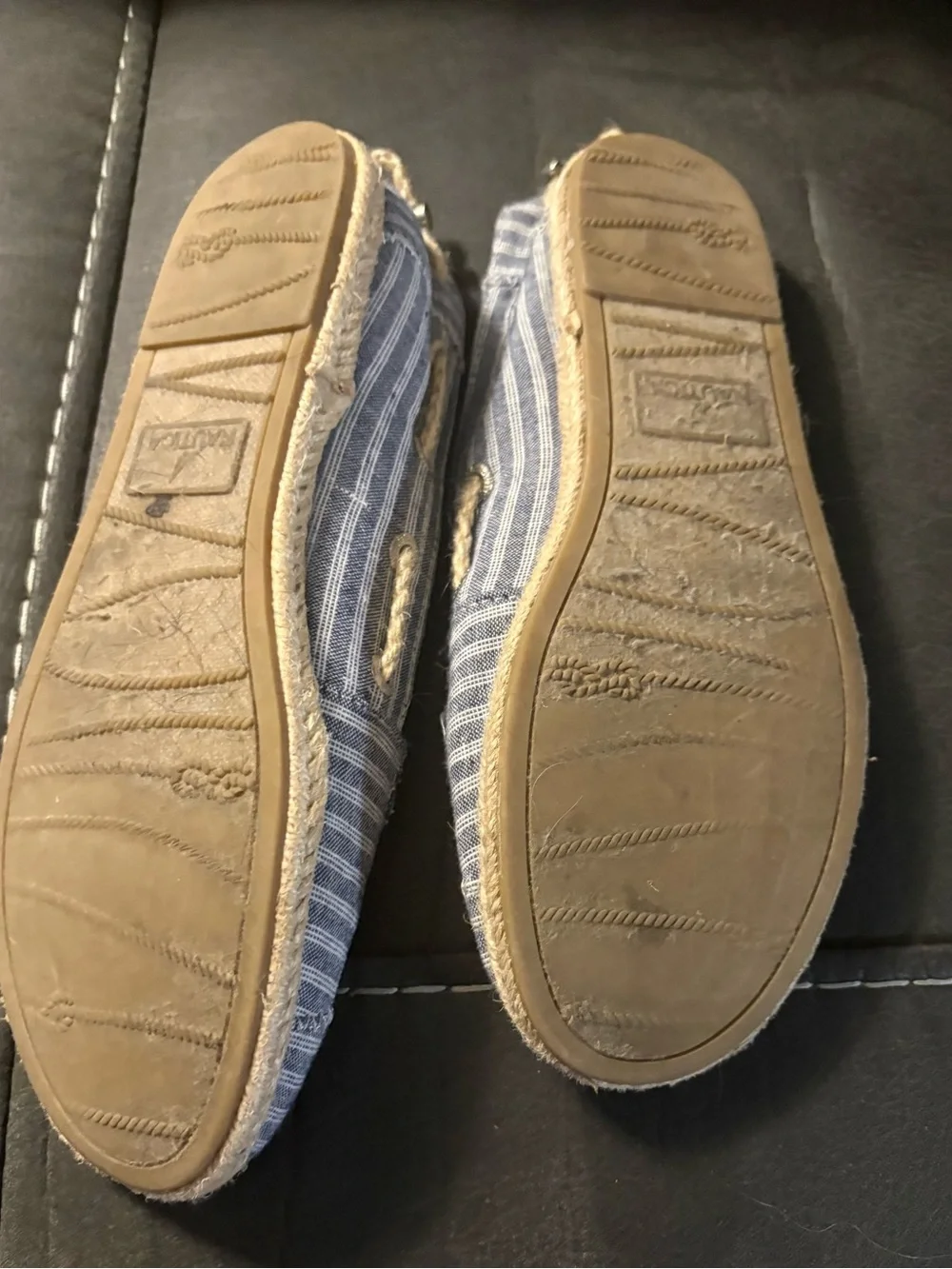 Nautica Women’s Denim Blue & White Flat Espadrilles Shoes Sz 7 Beach Casual